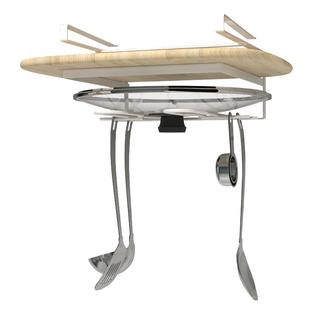 锅盖架壁挂式厨房悬挂置物架加厚菜板放置架橱柜吊柜下挂架砧板架