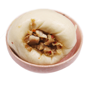 衢州小吃葱花馒头 龙游特产酒酿 速食早餐 猪肉笋干夹心馒头5只