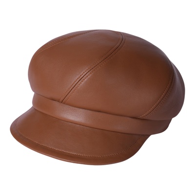 mrduck高阶质感小绵羊皮报童帽女