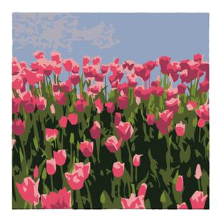 DIY数字油画风景油画填充填色画画手工艺品水彩画手绘花卉装饰画