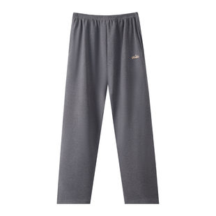 芬腾可安睡裤男款男士冬季薄绒加厚保暖裤子男生深灰家居裤秋冬天