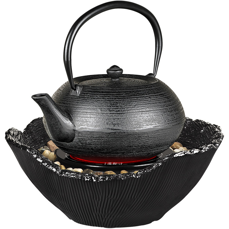 平丸螺纹日本进口铁壶电陶炉铸铁泡茶手工茶壶烧水壶煮茶器套装