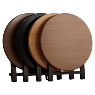 可折叠桌子小户型家用餐桌出租房简易圆形吃饭桌阳台便携式摆摊桌