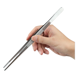 医用镊子钳子不锈钢眼科敷料组织镊直头弯头外科手术有齿防滑夹子