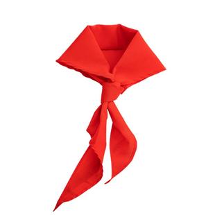 得力红领巾小学生通用标准红色1-3年级1米涤纶儿童少先队员入队仪式领巾1.2米大号成人初中生红领巾