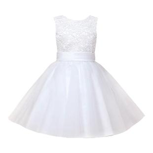 原创女童生日公主裙简约婚礼花童裙儿童钢琴演出服乐团独奏短礼服