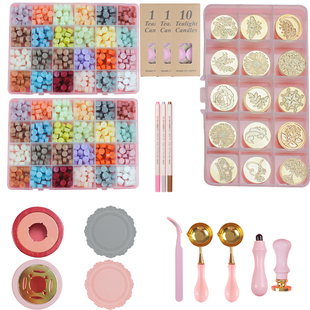 黄铜十二生肖火漆印章套装便宜铜章头请柬封口蜡粒熔炉垫板收纳盒