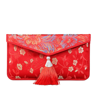 红包结婚改口费订婚礼布艺万元大彩礼金袋岳父母贺寿满月中式通用