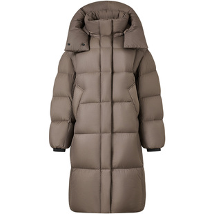 坦博尔冬季中长款高充绒羽绒服女士显瘦过膝加厚保暖抗寒舒适外套