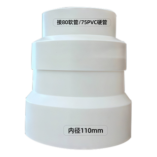 浴霸排气管变径转换接头80软管大小头可接110PVC管75风管变径圈器