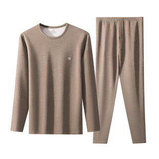 猫人男士保暖内衣套装男款羊绒蚕丝发热加厚加绒德秋衣秋裤打底衫