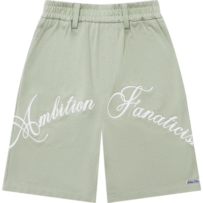 重磅针织短裤男女同款潮牌亲子装