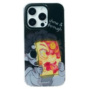 【支持16】星期天家透过纸张双层半透闪粉IMD可爱iPhone14ProMax苹果15手机壳16适用镜头小红书爆款华为