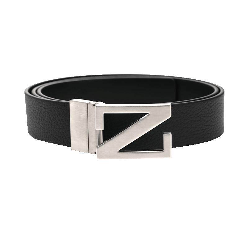 【自营】ZEGNA/杰尼亚男士双面用Z字扣商务休闲牛皮革腰带皮带