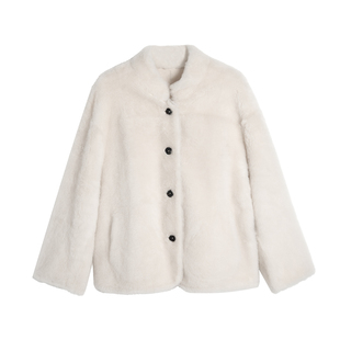 TOFOD 白拉贡 小山羊绒Lacon塞塔皮毛一体短大衣LP皮草外套