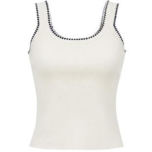 Vero Moda针织衫2025夏季新款含莱赛尔撞色包边修身吊带325245033