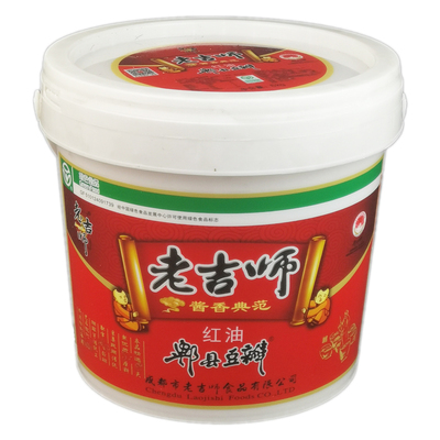 郫县豆瓣酱老吉师红油豆瓣酱6kg麻辣烫串串冒菜炒料红油辣椒酱