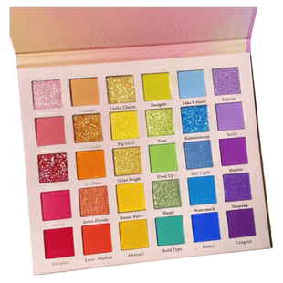 彩色眼影六一舞台妆彩妆专用蓝色绿色紫色亮片眼影盘表演出化妆品