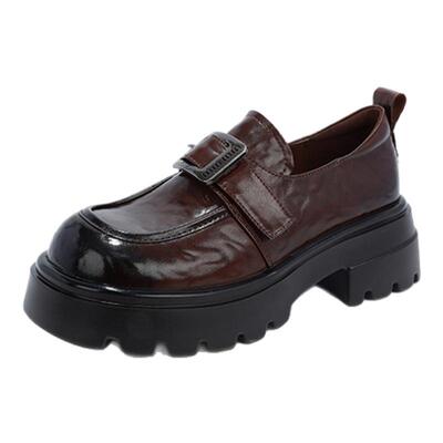 GNC厚底加绒圆头魔术贴乐福鞋