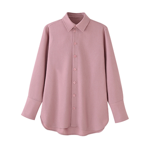 「 鹦鹉梨」COMMON VALUE 进口空气绒 法式休闲长袖衬衣23D0103