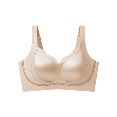 婷美内衣女聚拢收副乳防下垂无痕隐形粉底液美背显瘦大胸显小文胸