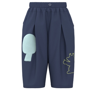 【新品】papa爬爬冬季儿童裤子男女童加绒保暖廓形舒适摇粒绒长裤