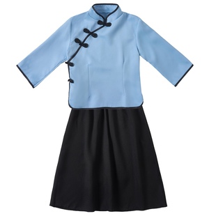 民国风儿童演出服男女童中山装大合唱团朗诵五四青年学生表演服装