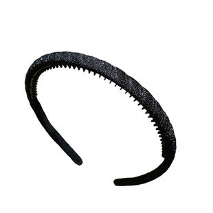 发箍女日常外戴高级感外出百搭发卡黑色简约带齿防滑头箍发捆头饰