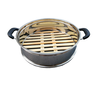 竹底蒸笼蒸架不锈钢蒸格加高加厚分体电锅电炒锅炒锅笼屉篦子家用