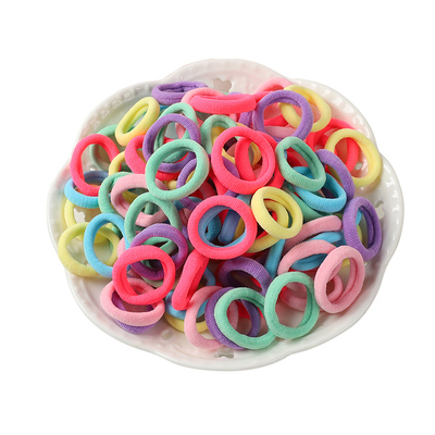 600条毛巾圈皮儿童橡皮筋不伤发发圈不伤发韩国可爱彩色毛巾圈弹