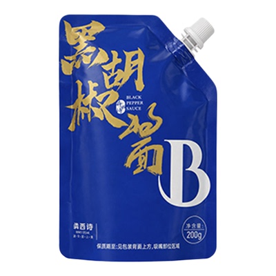 犇西诗黑胡椒酱牛排酱拌面酱200g