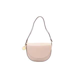 中古Stella Mccartney斯特拉女包A级95新bag包牛皮单肩包粉色秋冬