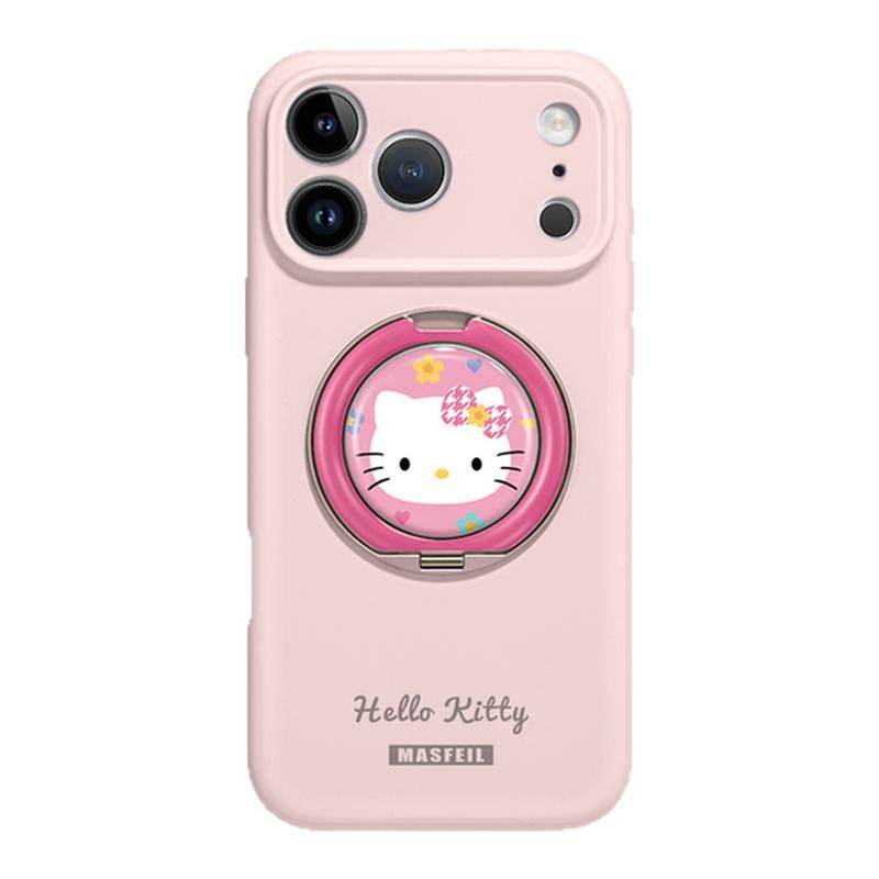 ZHIZHE×花花猫咪适用苹果17Promax手机壳新款15带支架iPhone16Pro保护套Eo1支点液态硅胶可爱13pm高级14