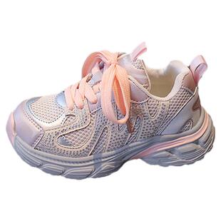 官网C&K女童鞋子2026新款春季爆款儿童运动鞋跑步女孩老爹鞋网面