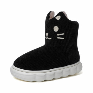 棉拖鞋女高帮全包跟冬季室内居家毛毛绒保暖可爱厚底冬天家居棉鞋