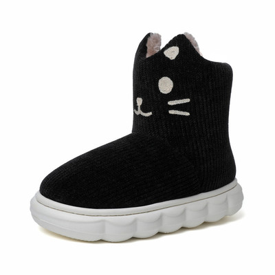 加绒保暖可爱厚底冬天家居棉鞋女