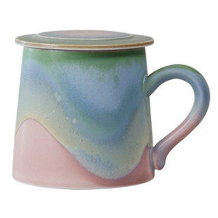 象上见山绿马克杯女生精致好看艺术感杯子陶瓷杯带盖伴手礼景德镇