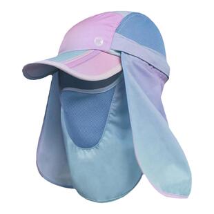 KKN儿童防晒帽户外沙漠装备徒步夏令营遮阳面罩护脸可拆卸防沙尘