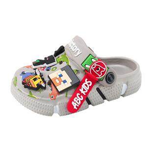 我的世界儿童洞洞鞋男童拖鞋防滑凉鞋男孩新款沙滩鞋宝宝大童轻便