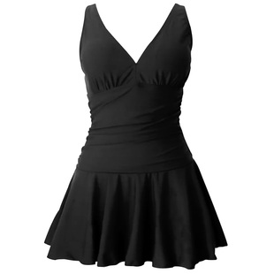 欧美大码泳装女两件套分体式泳衣女显瘦遮肚胖mm性感大胸裙式夏季