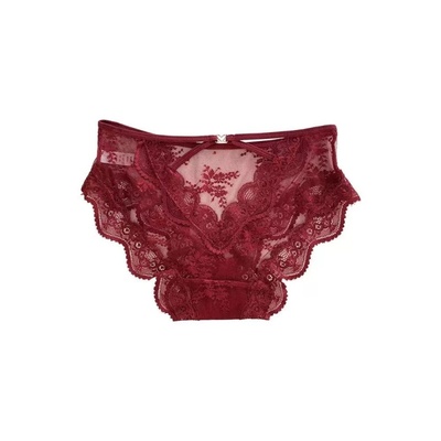 红色蕾丝内裤女士纯棉抗菌裆