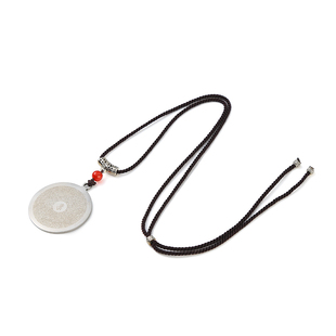 可定制 钛钢楞严吊坠 妙法莲华圆形金属激光雕刻大悲心经挂件男女