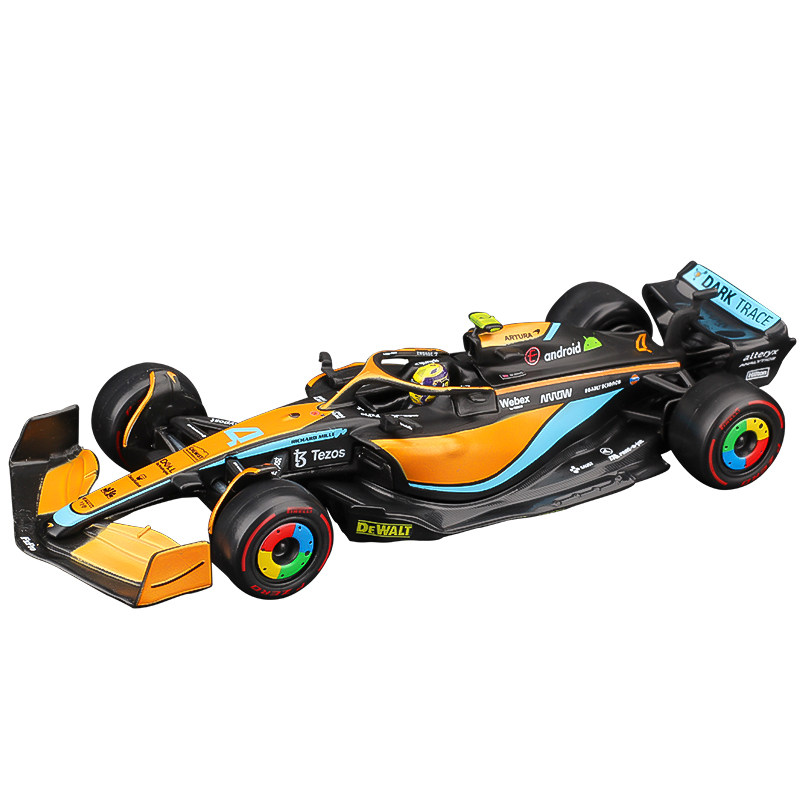 比美高1:43迈凯伦MCL36方程式模型F1赛车合金车模 里卡多 诺里斯