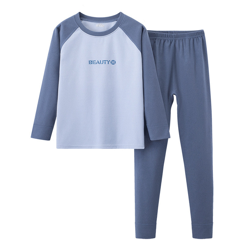男女童秋冬加绒保暖家居服套装