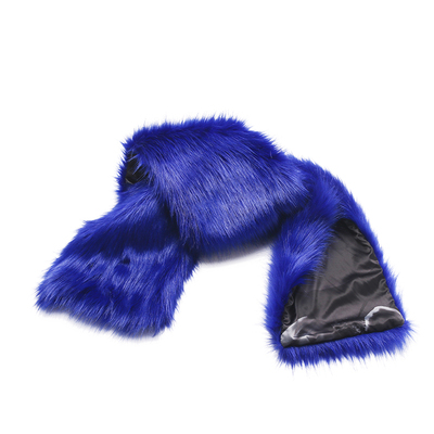 复古简约仿皮草无性别围巾披肩