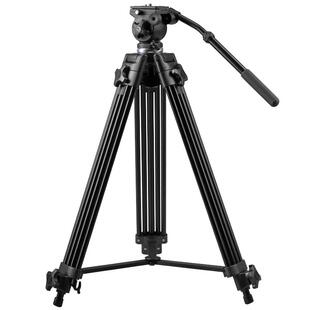 伟峰WF717铝合金三脚架专业摄像机脚架液压阻尼云台三角架婚庆适用于佳能索尼康摄影电影DV视频录像滑轨支架