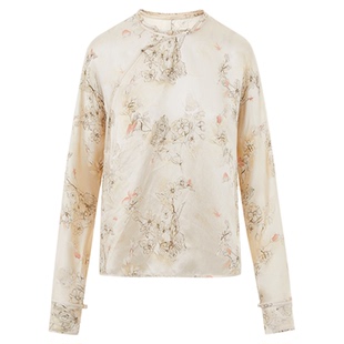 【兰亭叙】朗姿提花新中式衬衫圆领盘口优雅衬衣2025年冬季新款