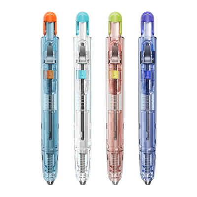 【新品】点石芯跳中性笔双珠速干按动笔顺滑考试刷题三秒换芯0.5子弹头黑笔学生高颜值彩杆口袋签字笔DS-0208