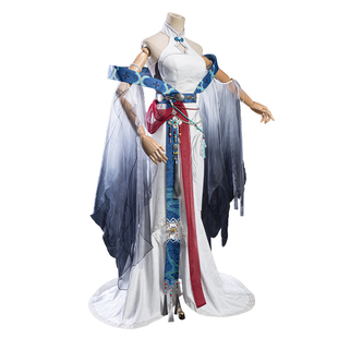 现货uwowo悠窝窝原神cosplay雪山神女鹤 申鹤cos 雪魄服装女 同人