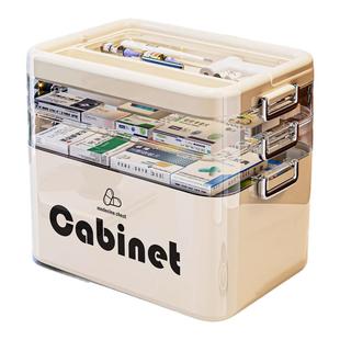 多层药箱家庭装家用药品药物收纳盒大容量医药箱手提便携分装药盒